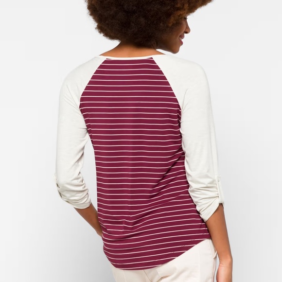 Market & Spruce - Joey Crew Neck Responsible Rayon Pocket Tee. XXL. Burgundy - Picture 2 of 11